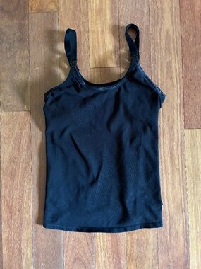 Melinda G Cami Sutra Nursing Tank Small Black